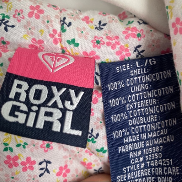 ROXY GIRL Pink Corduroy Button-up Faux Fur Hood‎ & Quilted lined Jacket - Large - Picture 9 of 9